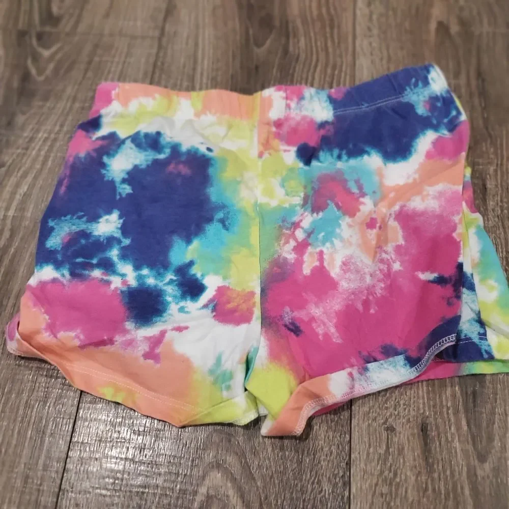 Girl Shorts Size 10-12 Place Multicolor Tie-Dye Shorts 3 Pieces